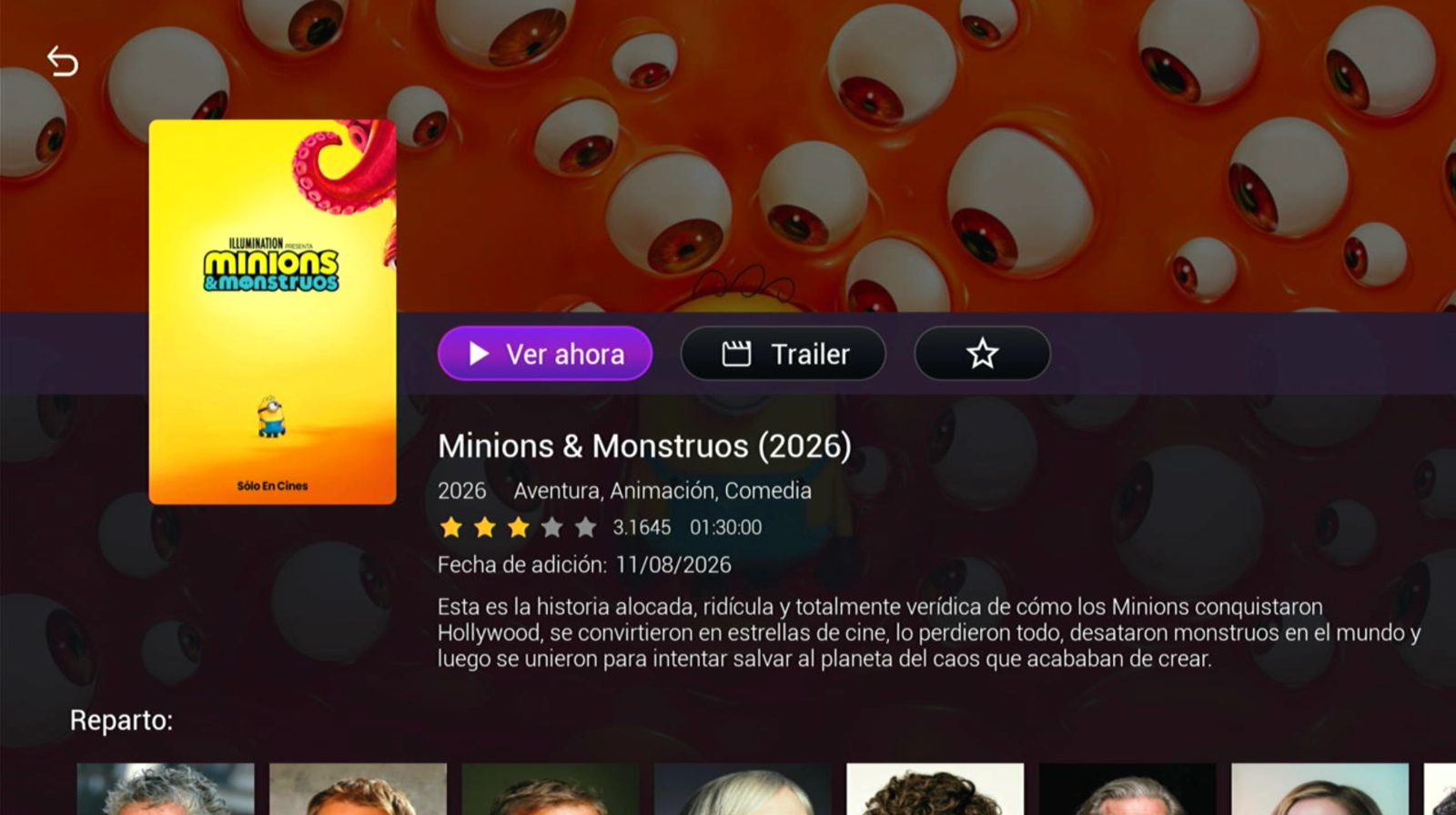 Ficha de película con tráiler y reparto
