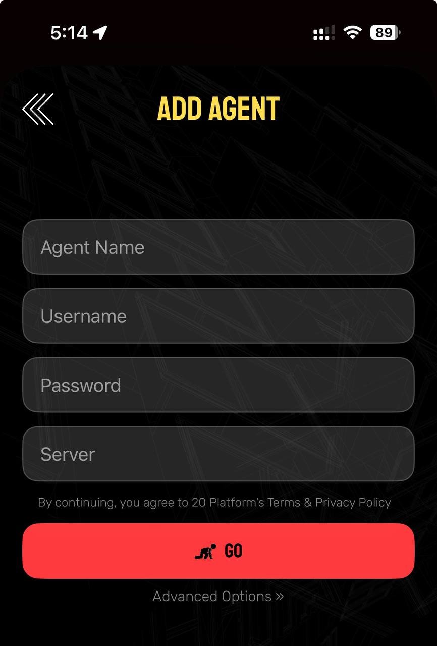 Pantalla de acceso con usuario y contraseña