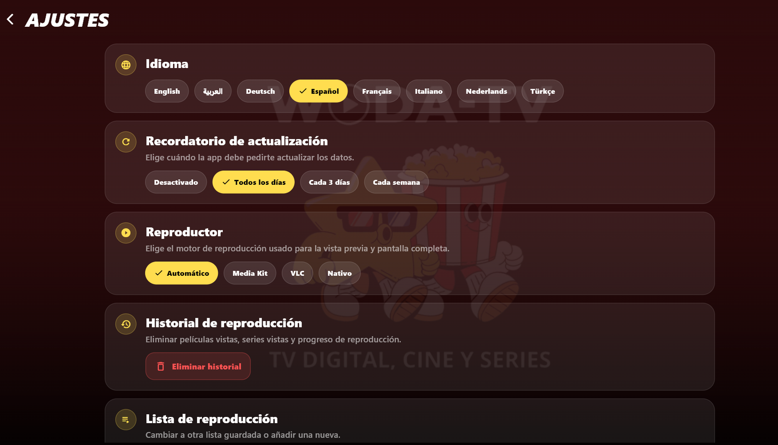 Instalación de la app de WODA-TV en iOS